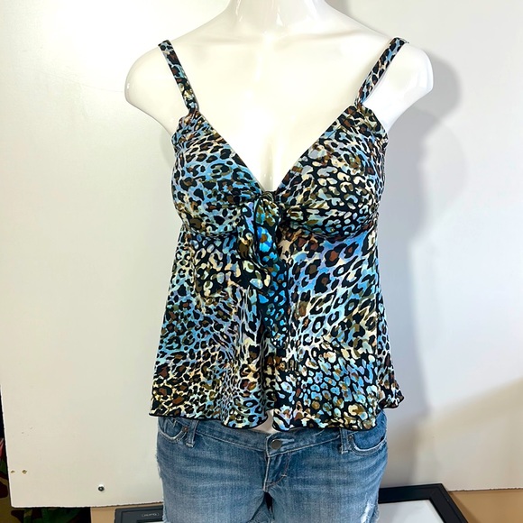 MAXIN OF HOLLYWOOD LEOPY PRINT TANKINI IN SIZE small - Picture 1 of 5